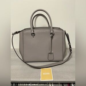 Michael Kors Grey Leather Satchel